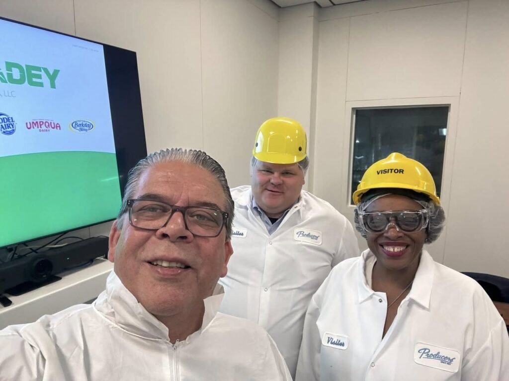 Councilwoman K. Patrice Williams and Councilmember Scott Tonnessen at Producers Dairy in Fairfield